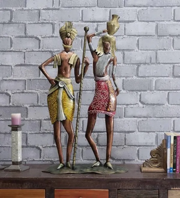 Metal_Build_|_33"Tribal_Couple_Decor_|_Water_Resistant