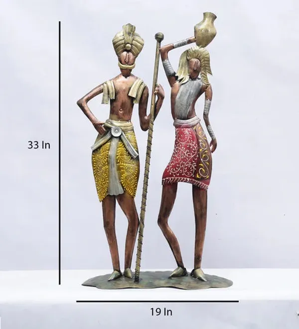 Metal_Build_|_33"Tribal_Couple_Decor_|_Water_Resistant