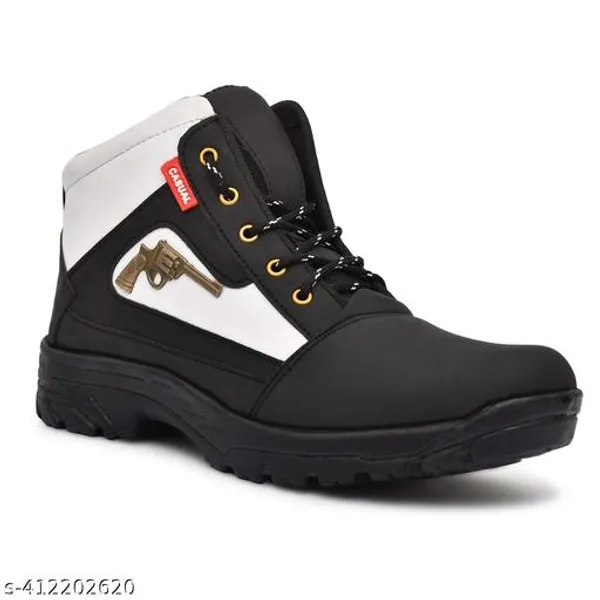 Black_Syntethic_Leather_Pvc_Sole_Boot_For_Men