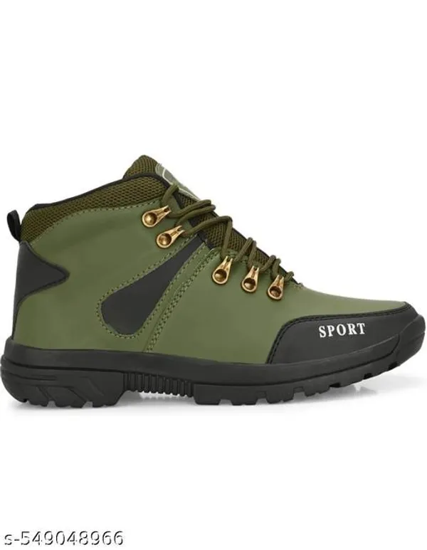 Green_Syntethic_Leather_Pvc_Sole_Boot_For_Men