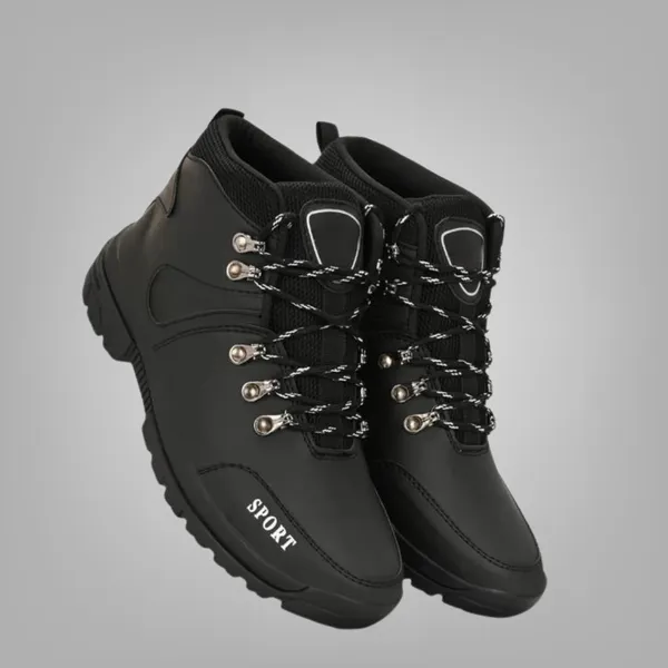 Black_Polyester_Pvc_Sole_Boot_For_Men