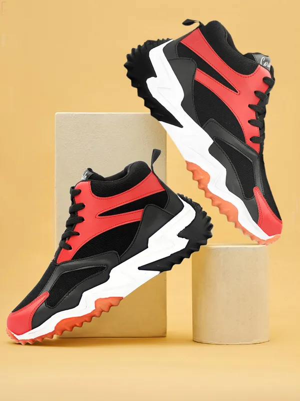 Red_Rubber_Airmix_Round_Tip_Casual_Shoes_For_Men