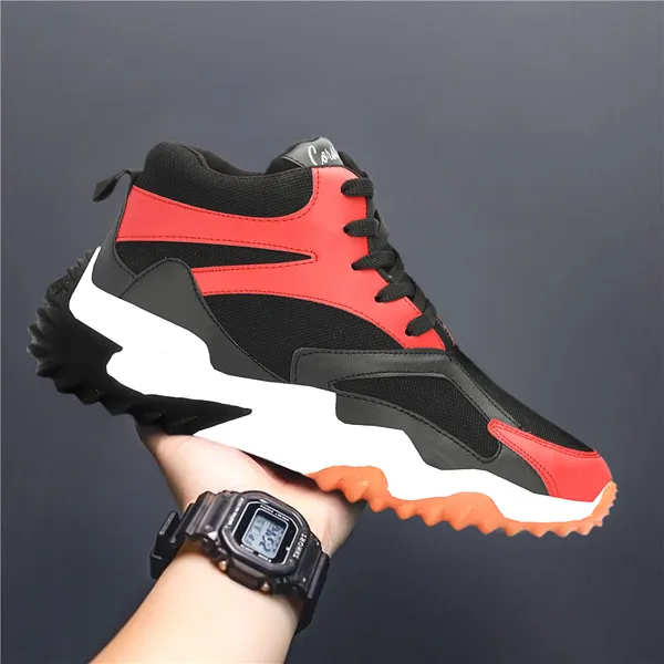 Red_Rubber_Airmix_Round_Tip_Casual_Shoes_For_Men