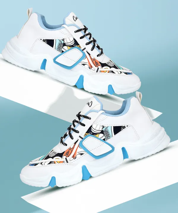 Blue_Synthetic_Leather_Airmix_Round_Tip_Sports_Shoes_For_Men
