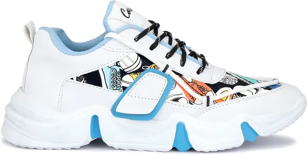 Blue_Synthetic_Leather_Airmix_Round_Tip_Sports_Shoes_For_Men