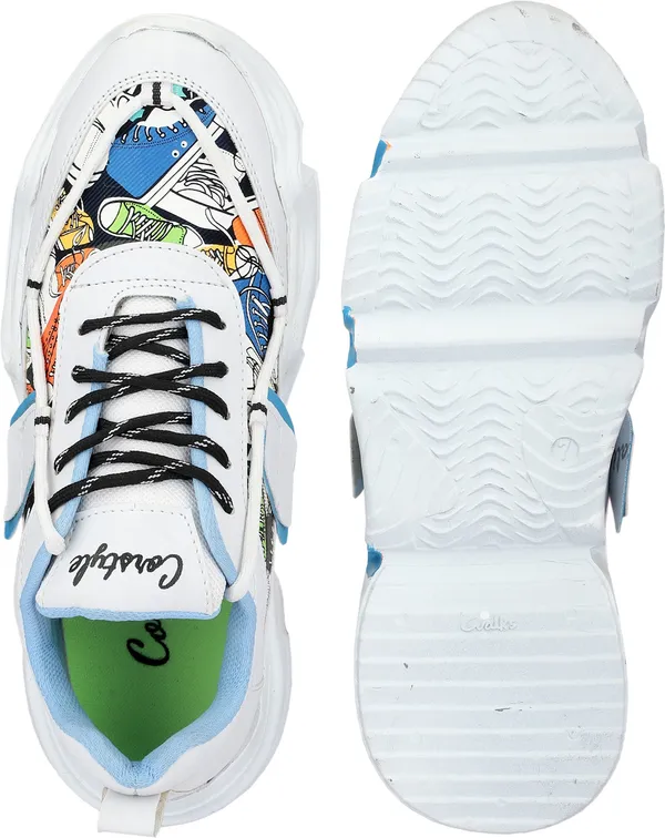 Blue_Synthetic_Leather_Airmix_Round_Tip_Sports_Shoes_For_Men