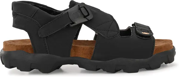 Black_Synthetic_Leather_Cotton_Foam_Casual_Sandal_For_Men