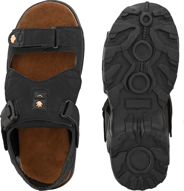 Black_Synthetic_Leather_Cotton_Foam_Casual_Sandal_For_Men