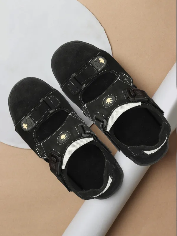 Black_Leather_Cotton_Sports_Sandal_For_Men