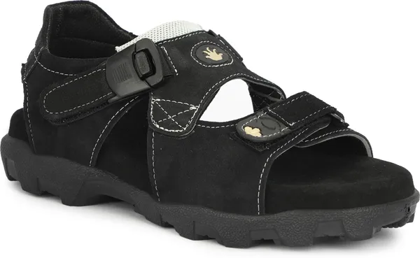 Black_Leather_Cotton_Sports_Sandal_For_Men