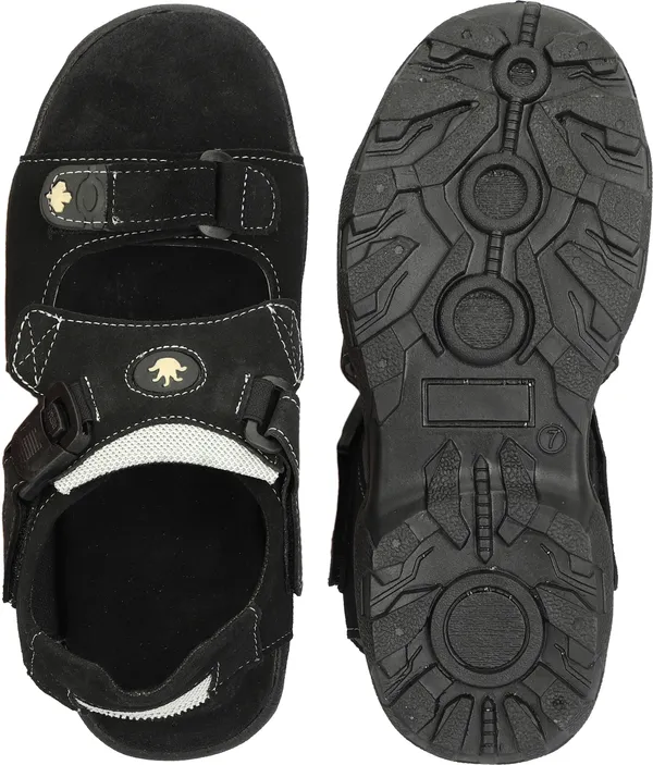 Black_Leather_Cotton_Sports_Sandal_For_Men