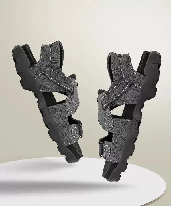Grey_Synthetic_Leather_Cotton_Foam_Casual_Sandal_For_Men