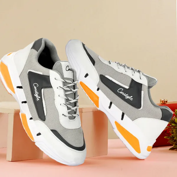 Grey_Mesh_Airmix_Round_Tip_Sports_Shoes_For_Men