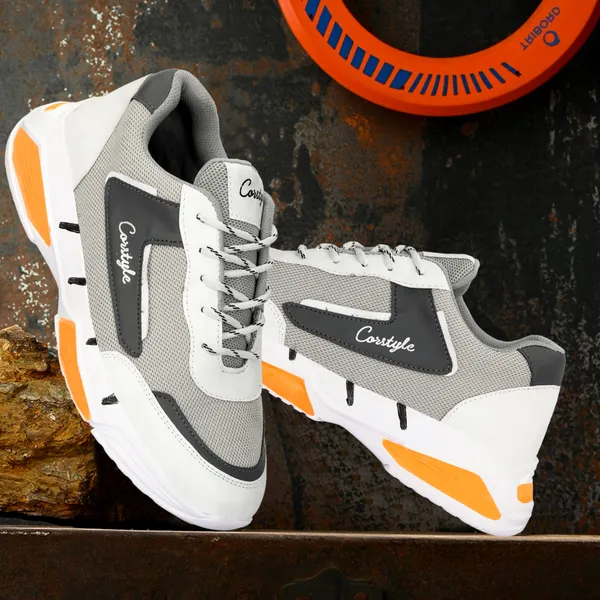 Grey_Mesh_Airmix_Round_Tip_Sports_Shoes_For_Men