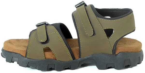 Green_&_Grey_Synthetic_Leather__Cotton_Foam_Casual_Sandal_For_Men