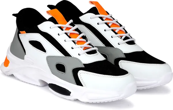 Black_Mesh_Airmix_Round_Tip_Sports_Shoes_For_Men