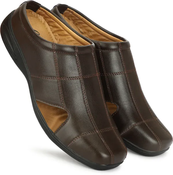 Brown_Synthetic_Leather_Cotton_Cushion_Casual_Sandal_For_Men