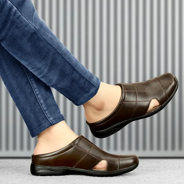 Brown_Synthetic_Leather_Cotton_Cushion_Casual_Sandal_For_Men
