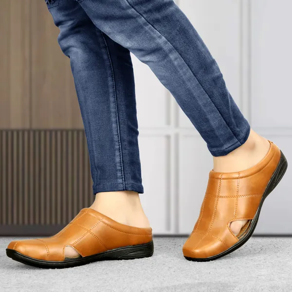 Tan_Synthetic_Leather_Cotton_Cushion_Casual_Sandal_For_Men