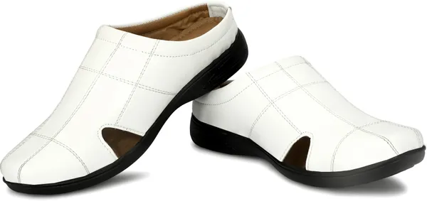 White_Synthetic_Leather_Cotton_Cushion_Casual_Sandal_For_Men