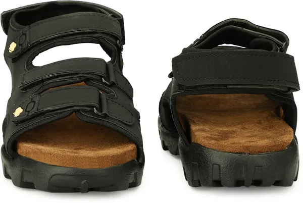 Black_Synthetic_Leather_Cotton_Foam_Casual_Sandal_For_Men