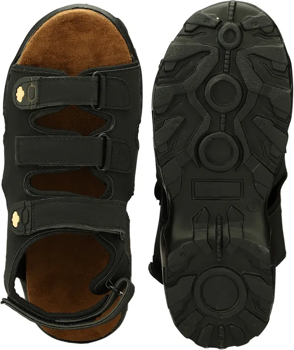 Black_Synthetic_Leather_Cotton_Foam_Casual_Sandal_For_Men