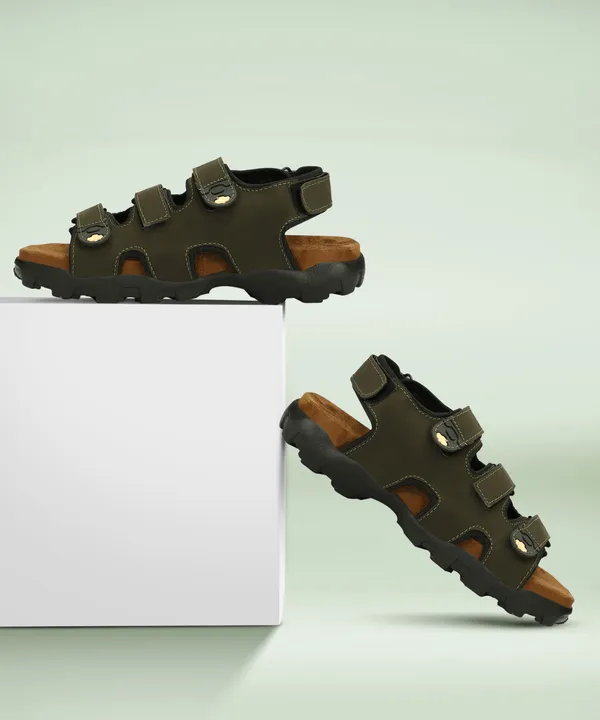 Green_Synthetic_Leather_Cotton_Foam_Casual_Sandal_For_Men