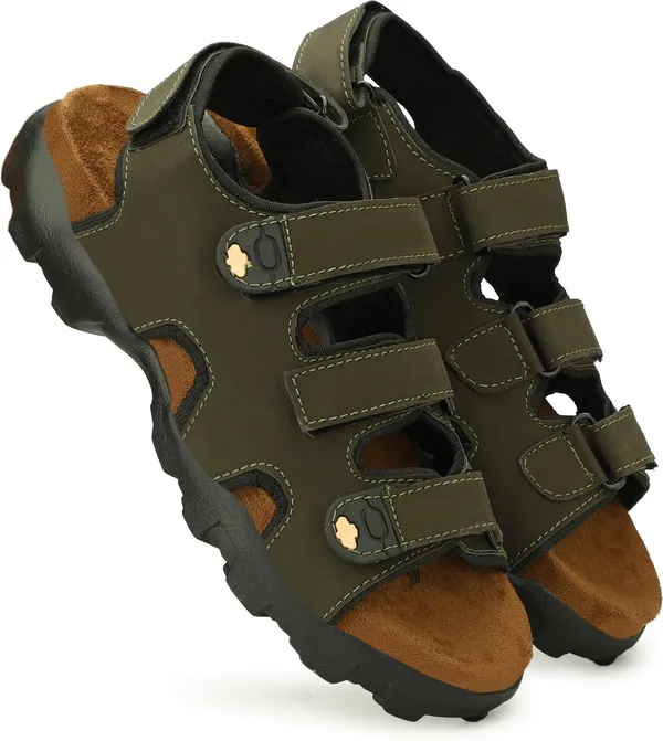Green_Synthetic_Leather_Cotton_Foam_Casual_Sandal_For_Men