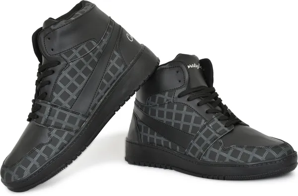 Black_Synthetic_Leather_Airmix_Round_Tip_Casual_Shoes_For_Men