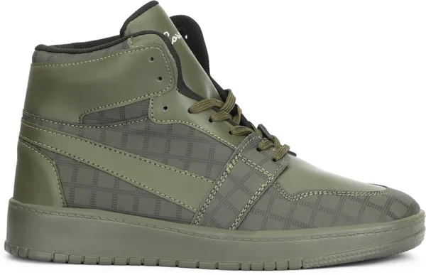 Green_Synthetic_Leather_Airmix_Round_Tip_Casual_Shoes_For_Men