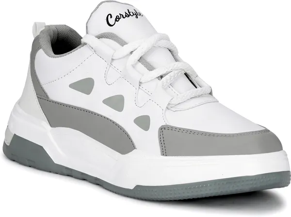 Grey_Synthetic_Leather_Airmix_Round_Tip_Sports_Shoes_For_Men