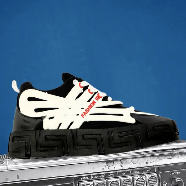 Black_Mesh_Airmix_Round_Tip_Casual_Shoes_For_Men