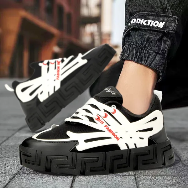 Black_Mesh_Airmix_Round_Tip_Casual_Shoes_For_Men