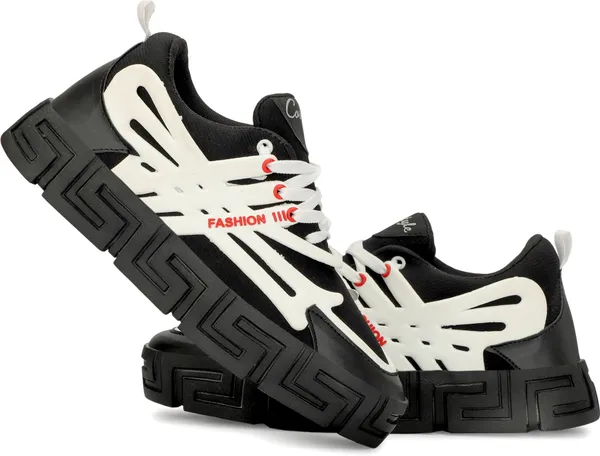 Black_Mesh_Airmix_Round_Tip_Casual_Shoes_For_Men