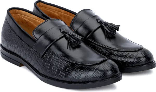 Black_Synthetic_Leather_Airmix_Round_Tip_Casual_Shoes_For_Men