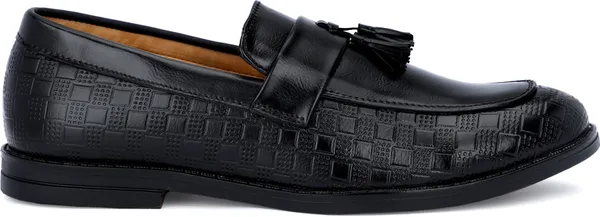Black_Synthetic_Leather_Airmix_Round_Tip_Casual_Shoes_For_Men