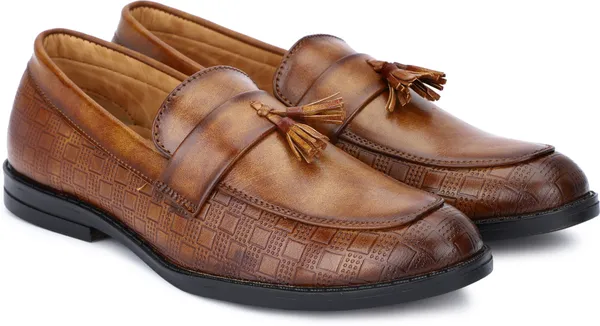 Tan_Synthetic_Leather_Airmix_Round_Tip_Casual_Shoes_For_Men