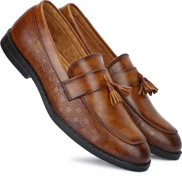 Tan_Synthetic_Leather_Airmix_Round_Tip_Casual_Shoes_For_Men