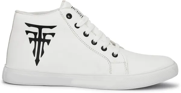 White_Synthetic_Leather_Airmix_Round_Tip_Casual_Shoes_For_Men