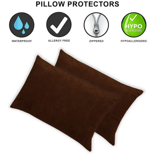Mattress_Protector_Cotton_Pillows_Cover_(Pack_of_2,_46_cm*72_cm,_Brown)