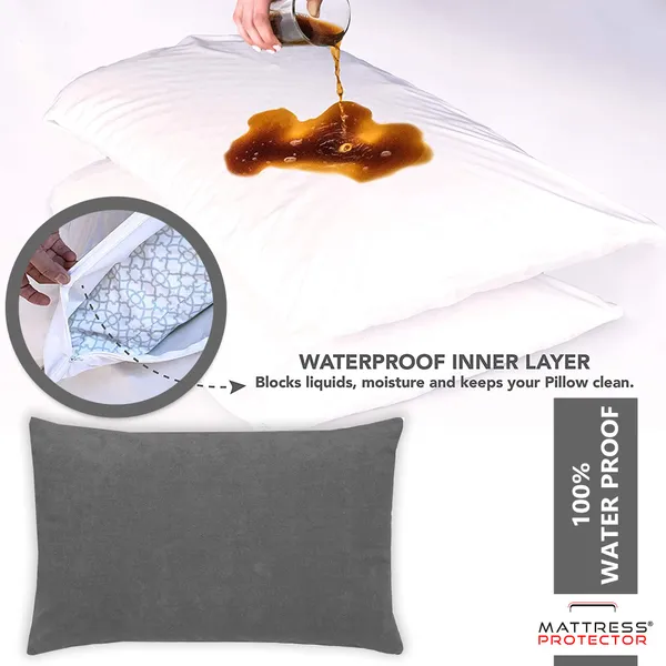 Mattress_Protector_Cotton_Pillows_Cover_(Pack_of_4,_46_cm*72_cm,_Grey)