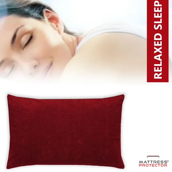 Mattress_Protector_Cotton_Pillows_Cover_(Pack_of_6,_46_cm*72_cm,_Maroon)