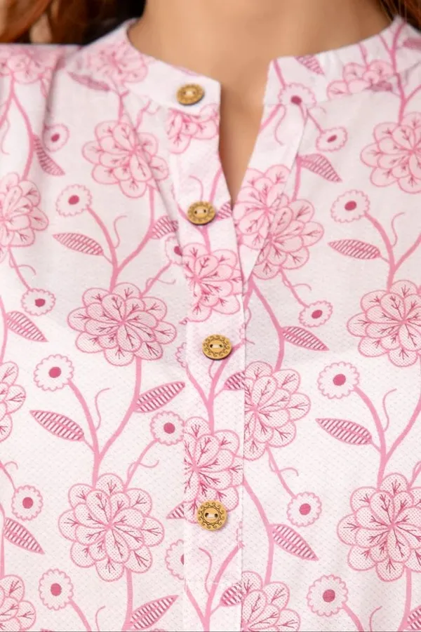 Pink_Floral_Printed_Cotton_Short_Kurti_|_For_Women