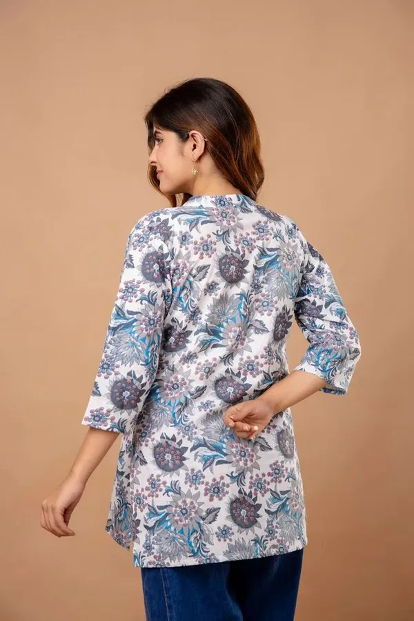 Grey_Digital_Printed_Cotton_Short_Kurti_|_For_Women