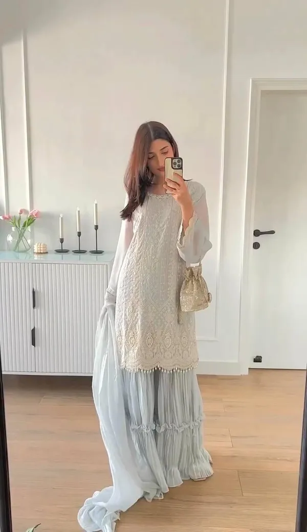 Aqua_Blue_Designer_Readymade_Top_Plazzo_&_Dupatta_For_Women