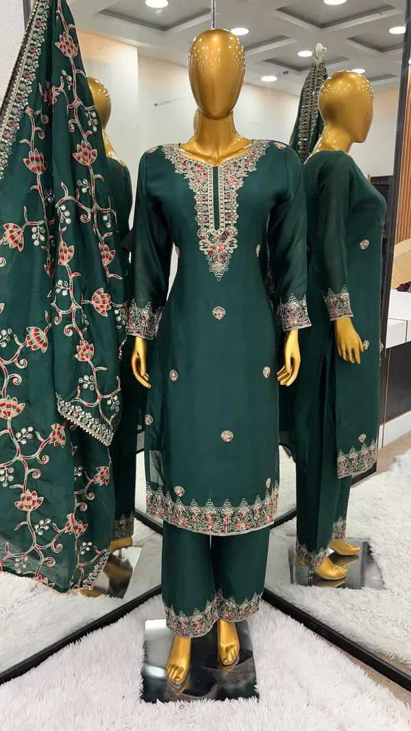 Green_Designer_Party_Wear_Look_Fancy_Top-Dupatta_And_Fully_Stitched_Sharara_For_Women