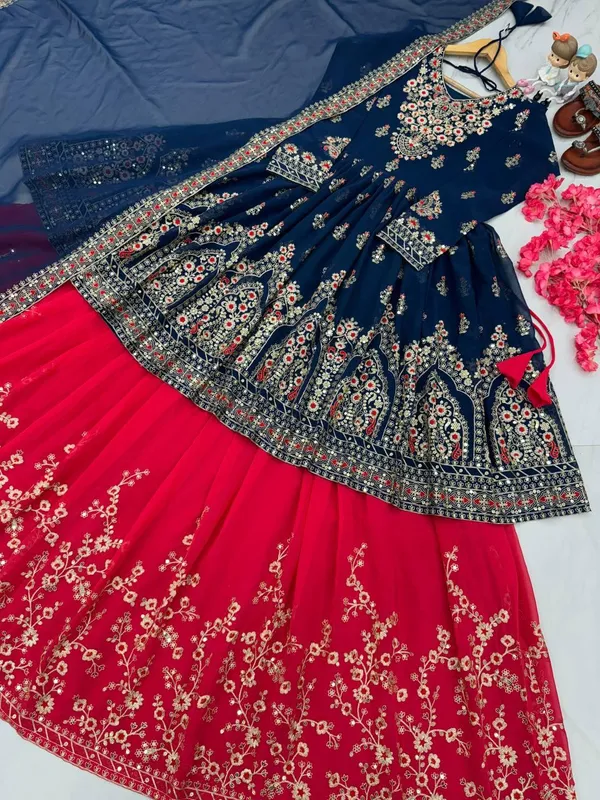 Blue_Designerr_Party_Wear_Look_Heavy_Faux_Georgette_Top_Lehenga_&_Dupatta_Set_For_Women