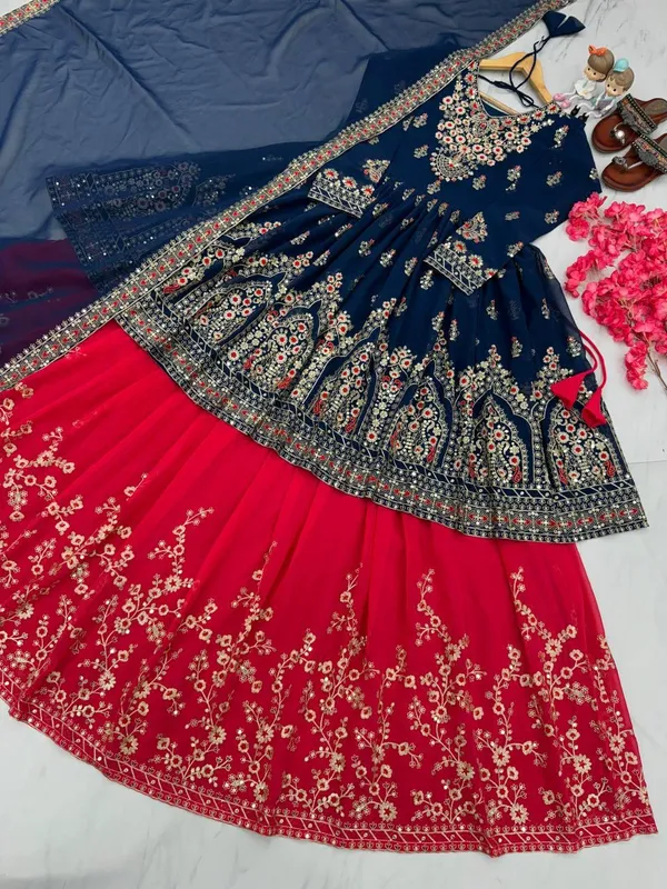 Blue_Designerr_Party_Wear_Look_Heavy_Faux_Georgette_Top_Lehenga_&_Dupatta_Set_For_Women