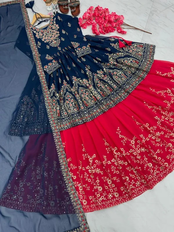 Blue_Designerr_Party_Wear_Look_Heavy_Faux_Georgette_Top_Lehenga_&_Dupatta_Set_For_Women