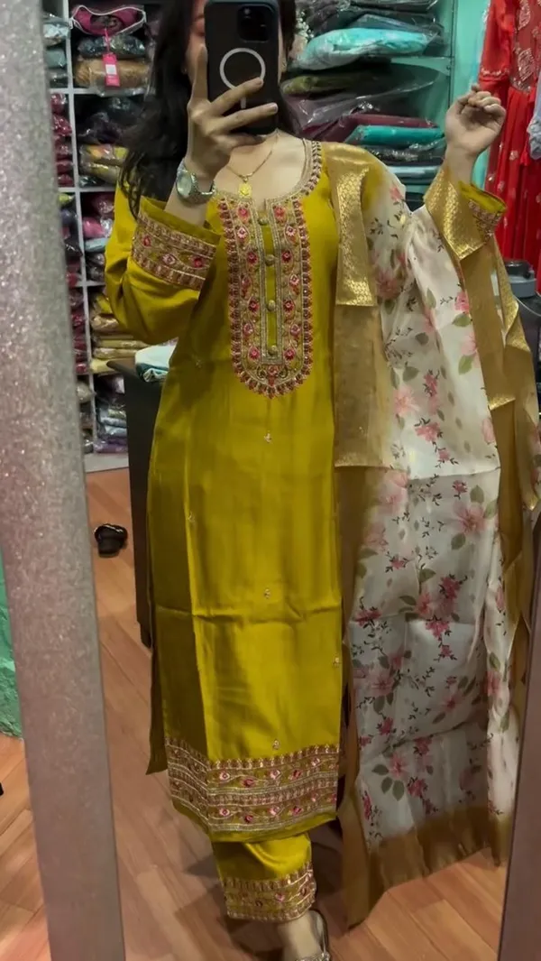 Yellow_Designerr_Party_Wear_Look_Pure_Chinnon_Silk_Top_Bottom_&_Dupatta_Set_For_Women